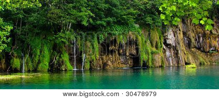 Small waterfalls in Plitvice Lakes