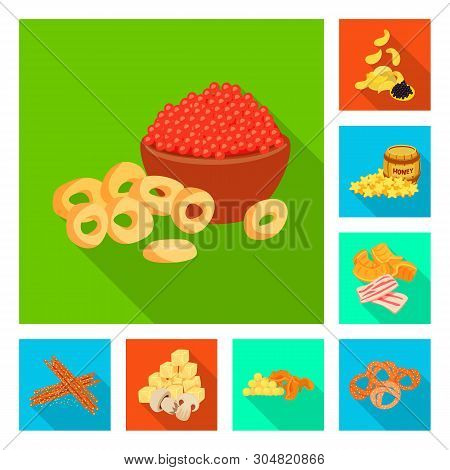 Isolated Object Of Taste And Seasonin Symbol. Set Of Taste And Organic   Vector Icon For Stock.