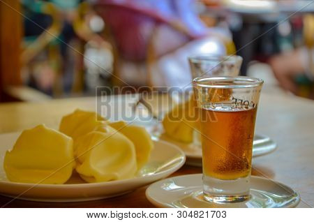 Traditional Georgian Pomace Brandy Called Chacha, Also Known As Grape Vodka Or Georgian Grappa And T