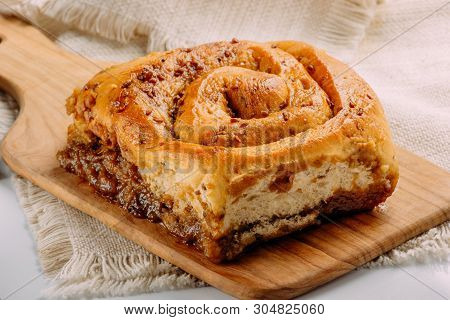 Cinnamon Rolls With Cheese Baked And Ready To Eat. Golfeados Typical Dessert In Venezuela.