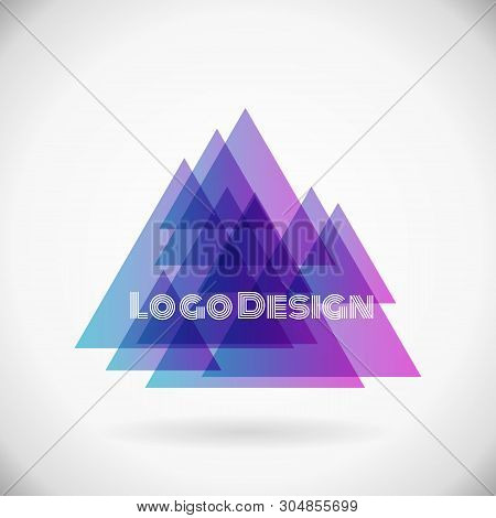 Design Element, Color Trinagles. Vector Background Illustration