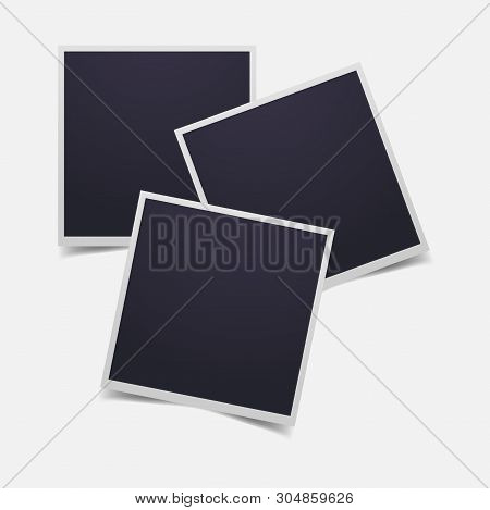 Vector Image Set Of Blank Realistic Photo Frame. Icon Retro Photo Frames.vector Retro Photo Frame. L