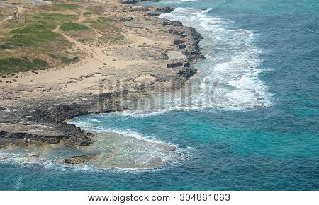 Rosh Ha Nikra. Israel. Sea Waves And White Rock. A Unique Tourist Attraction Located On The North-we