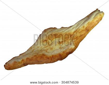 Shotis Puri - Georgian Bread Isolated On White. Clipping Path Included.