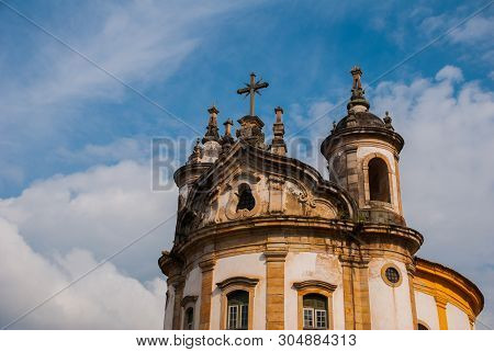 Ouro Preto, Minas Gerais, Brazil: The Famous Church Of Saint Francis Of Assisi, A Rococo Catholic Ch