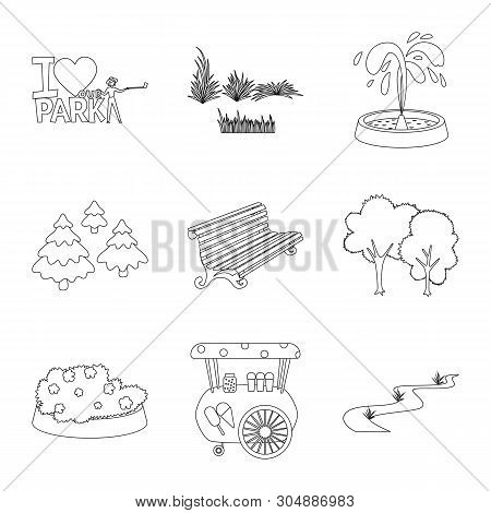 Isolated Object Of Landscape And Nature Icon. Collection Of Landscape And City Stock Vector Illustra