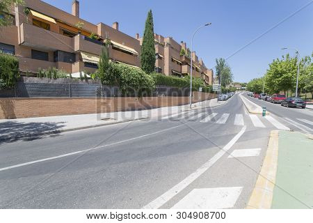 Cordoba, Spain - May 30th, 2019: Norte Sierra District. Cordoba, Spain. Escultor Ramon Barba Street
