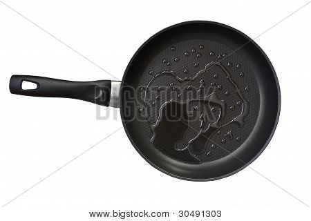 Frypan med olie