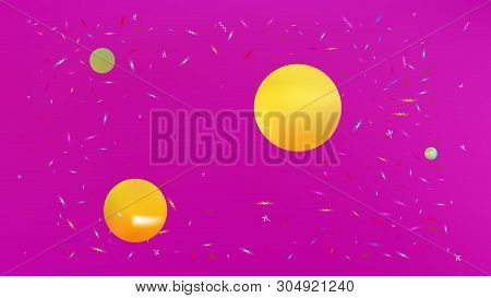 Crisp Space Fantasy. Plain Colorific Illustration.  Background Texture, Mesh. Magneta Colored Backgr