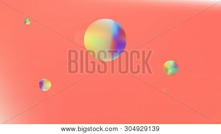 Crisp Space Fantasy. Common Colorific Illustration.  Background Texture, Smoot. Coral Colored Backgr
