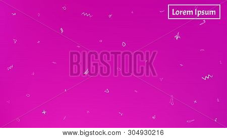 Breezy Space Fantasy. Funny Colorific Illustration.  Background Texture, Graphic. Magneta Colored Ba