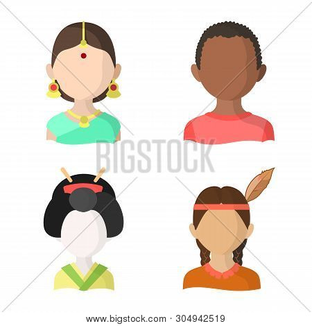 Isolated Object Of Nation And Race  Icon. Collection Of Nation And User Stock Symbol For Web.