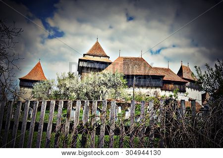 Viscri Castle In Transylvania, Fortified Church Unesco World Heritage