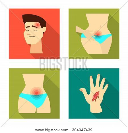 Isolated Object Of Damage And Wound Icon. Collection Of Damage And Rendering Vector Icon For Stock.