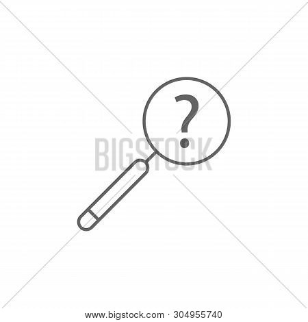 Justice Search Outline Icon. Elements Of Law Illustration Line Icon. Signs, Symbols And Vectors Can 