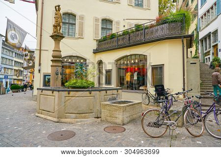 ZURICH, SWITZERLAND - CIRCA OCTOBER, 2018: Falke store in Zurich.