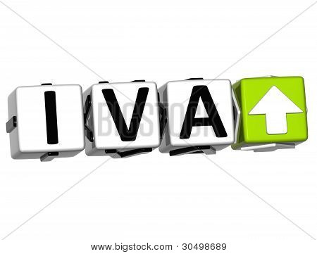 3D Iva SchaltflÃ¤che Blockieren Cube text