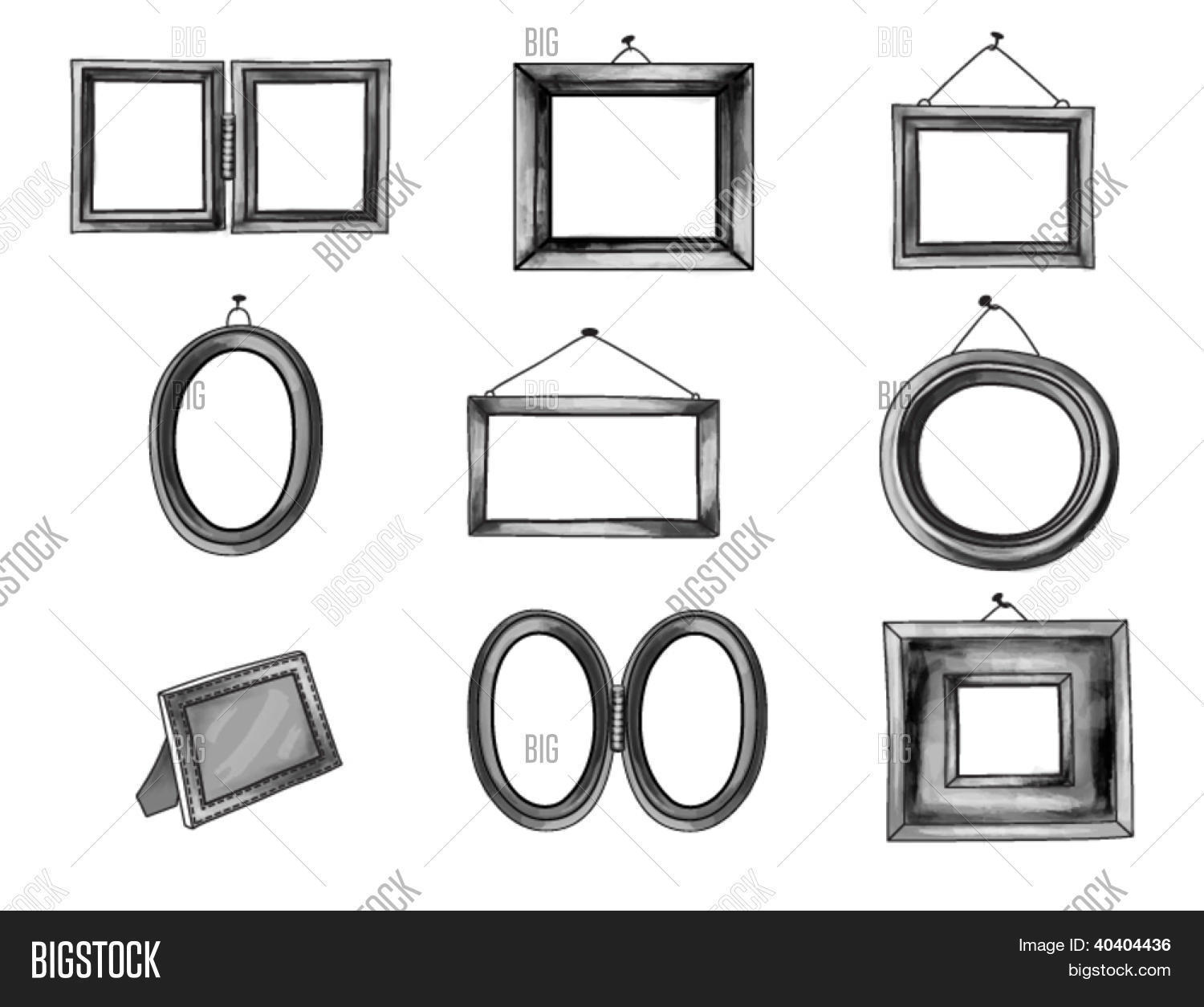 Graphite Frames - Set Vector & Photo (Free Trial) | Bigstock