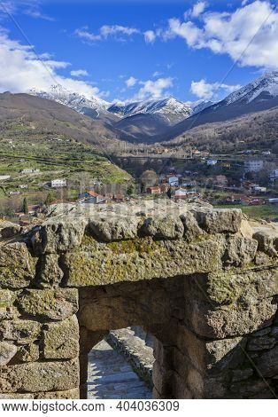 Viewpoint Of Santa Maria Church, Ambroz Valley Village. Caceres, Extremadura, Spain
