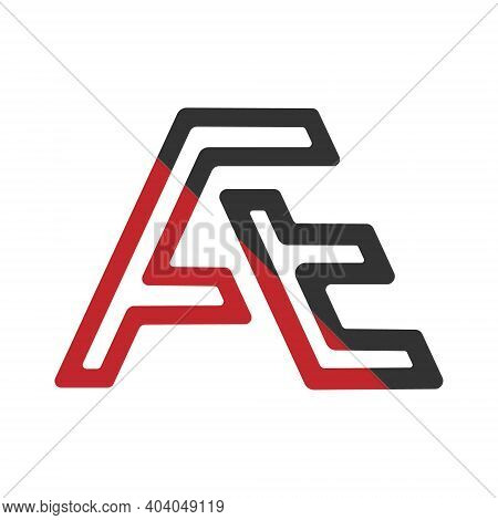 Stylized Lowercase Letters A And E, Connected By A Single Line For Logo, Monogram And Creative Desig