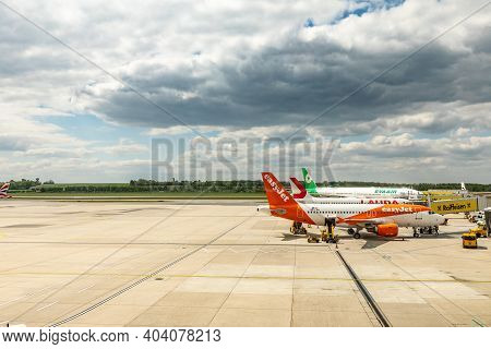 Vienna, Austria, 07.03.2019: Easyjet Europe Airbus A320.easyjet Airline Company Limited, Styled As E