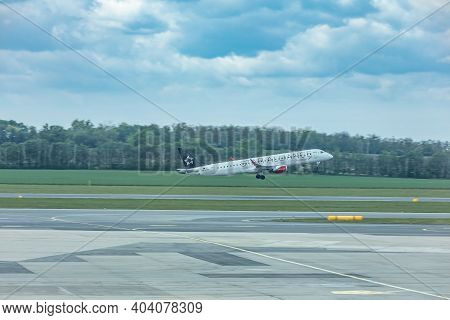 Vienna, Austria 06.29.2018- The Vienna International Airport, Or Flughafen Wien-schwechat (vie), Is 