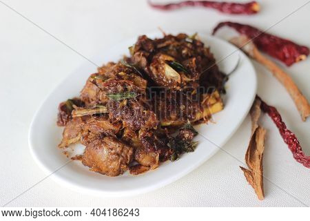 Spicy Mutton Roast Prepared In Kerala Style