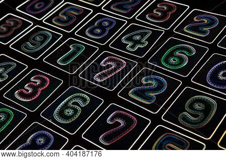 Background Of Numbers. Finance Data Concept. Matematic. Seamless Pattern With Numbers. Financial Cri