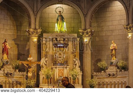 Inside Virgen Milagrosa Cathedral, Miraflores, Lima, Peru, October 2008 - Virgin Mary Blessing With 