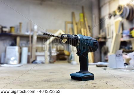Cordless Combi Drill For Used As Impact Drill And Screw Driver. Cordless Impact Screwdriver For Work