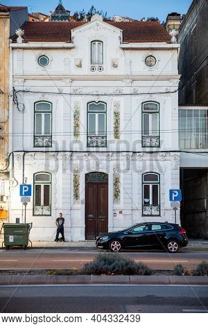 Coimbra, Portugal - October 16 2020: Architecture Details Of Coimbra City And University Of Coimbra 