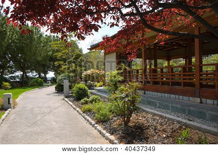 Estrada no jardim japonês
