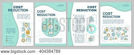 Cost Reduction Brochure Template. Decrease Market Value Of Product. Flyer, Booklet, Leaflet Print, C