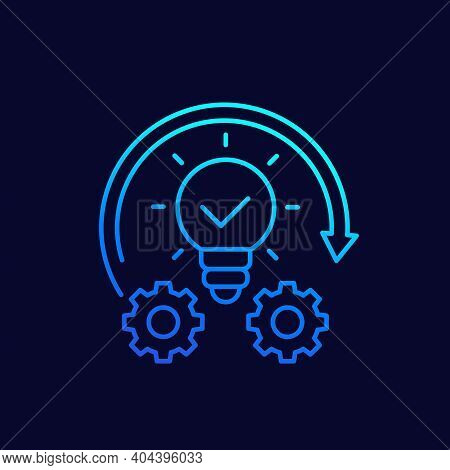 Implementation Or Idea Execution Line Vector Icon