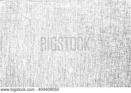 Distress Thread Used Texture. Grunge Rough Dirty Background. Shabby Black Cotton Cover. Overlay Aged