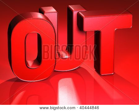 3D Word sur fond rouge