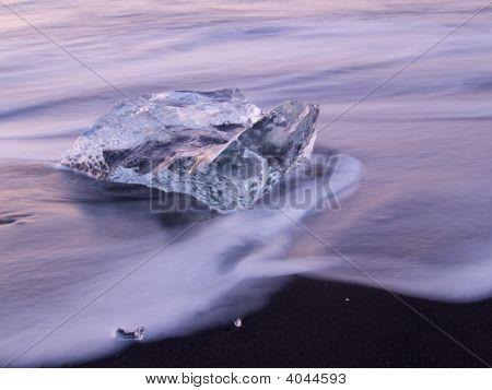 Hielo en la playa