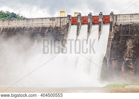 The Dam Khun Dan Prakarn Chon Is A Dam With Hydroelectric Power Plant And Irrigation And Flood Prote