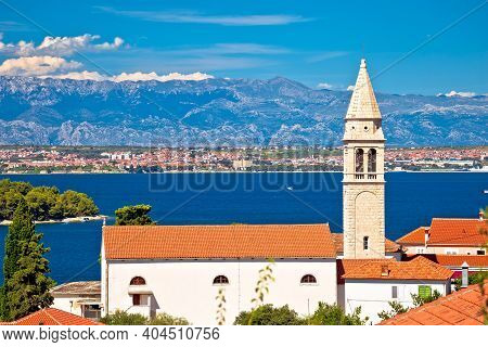 Zadar Archipelago. Kali Village On Ugljan Church And Sea Landscape View, Dalmatia Region Of  Croatia