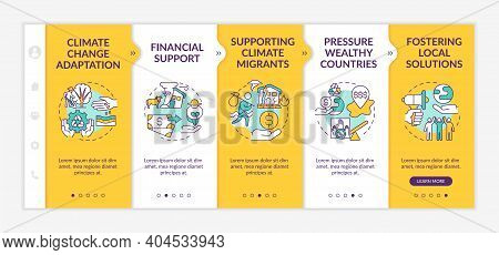Social Change Catalyst Adaptation Onboarding Vector Template. Responsive Mobile Website With Icons. 