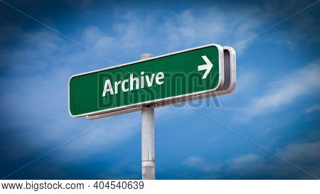 Street Sign The Direction Way To Archive