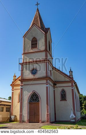 Small Lutheran Church, Linha Nova Village, Rio Grande Do Sul, Brazil