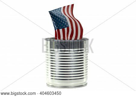 American Flag In Tin Box American Flag In Tin Box