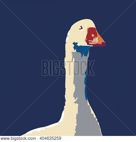 Fashion Goose Duck Print. Trendy Color Palette. Vector Illustration. Eps 10