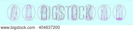 Set Of Cashmere Fashion Cartoon Icon Design Template With Various Models. Modern Vector Illustration