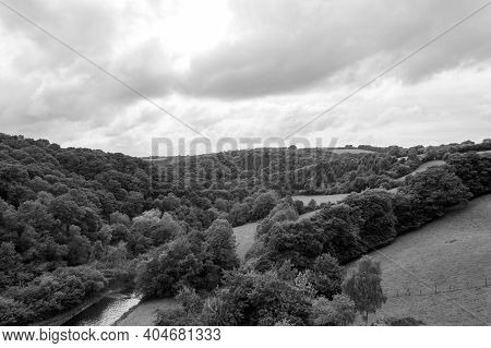 View From The Top Of The Dam At Wimbleball Lake In Somerset