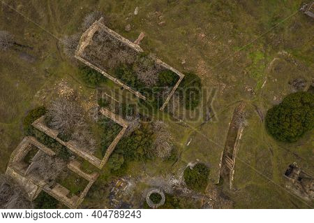Aerial View Of The Abandoned Former Mining Operations Peñarroya-pueblonuevo Spain