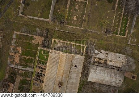 Aerial View Of The Abandoned Former Mining Operations Peñarroya-pueblonuevo Spain