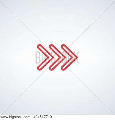 Sideways Arrows . Linear Signs To Turn. Arrow Design. Stock Vector Illustration Isolated
