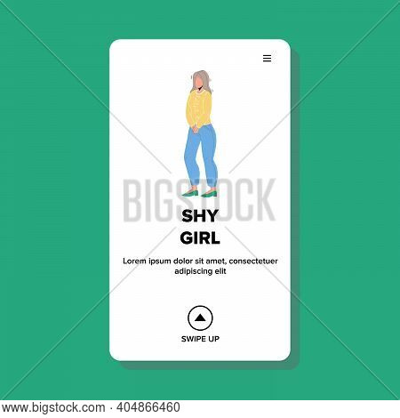 Shy Girl, Symptom Inability To Socialize Vector